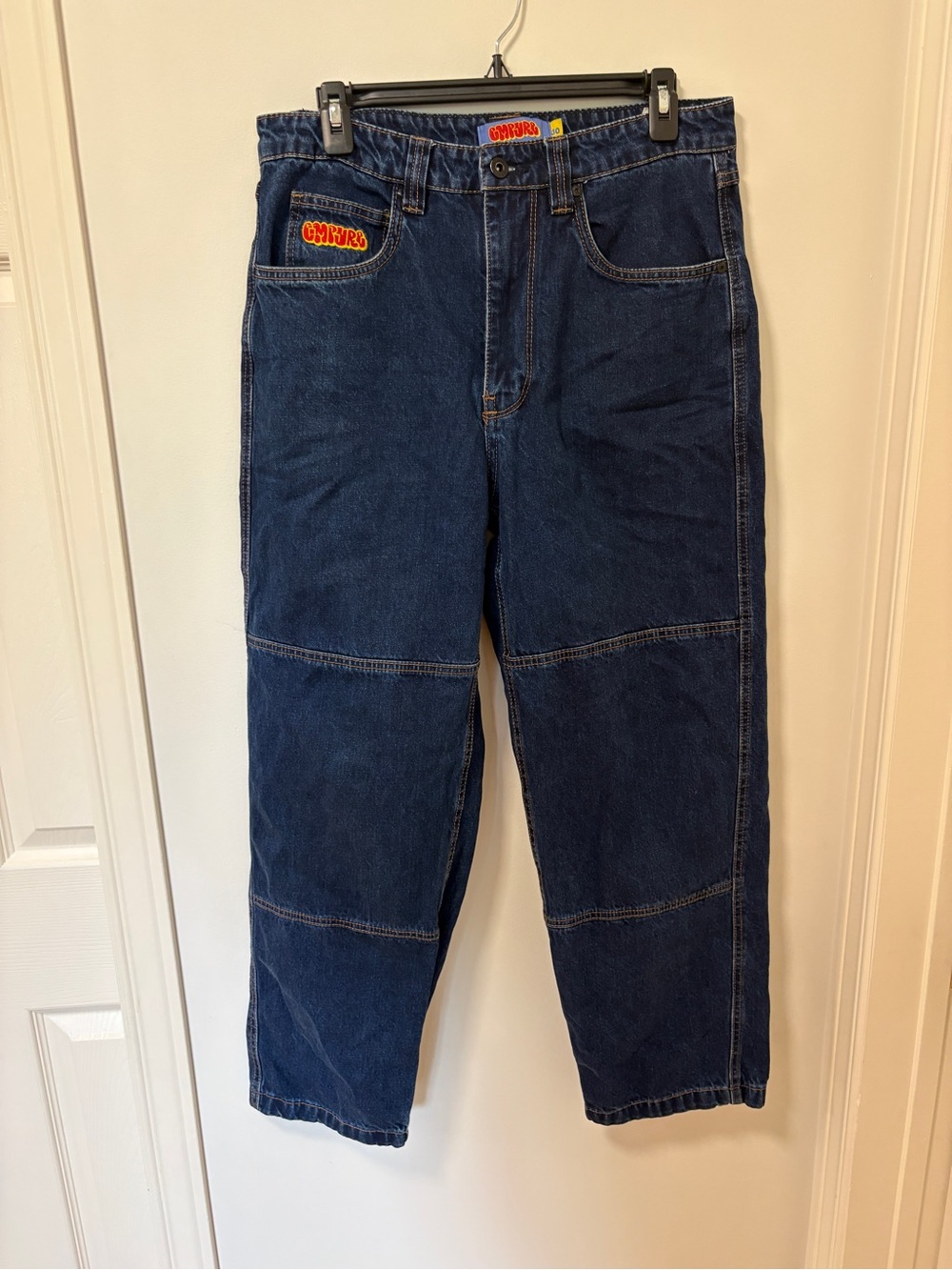 Men's Empyre Relax Blue Jeans Size 30 Street Skate Wear Reinforced Double Knees